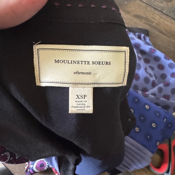 Anthropologie Moulinette Souers Shirt Dress Patchwork Silk Foulard Tunic Cottage - Picture 4 of 4